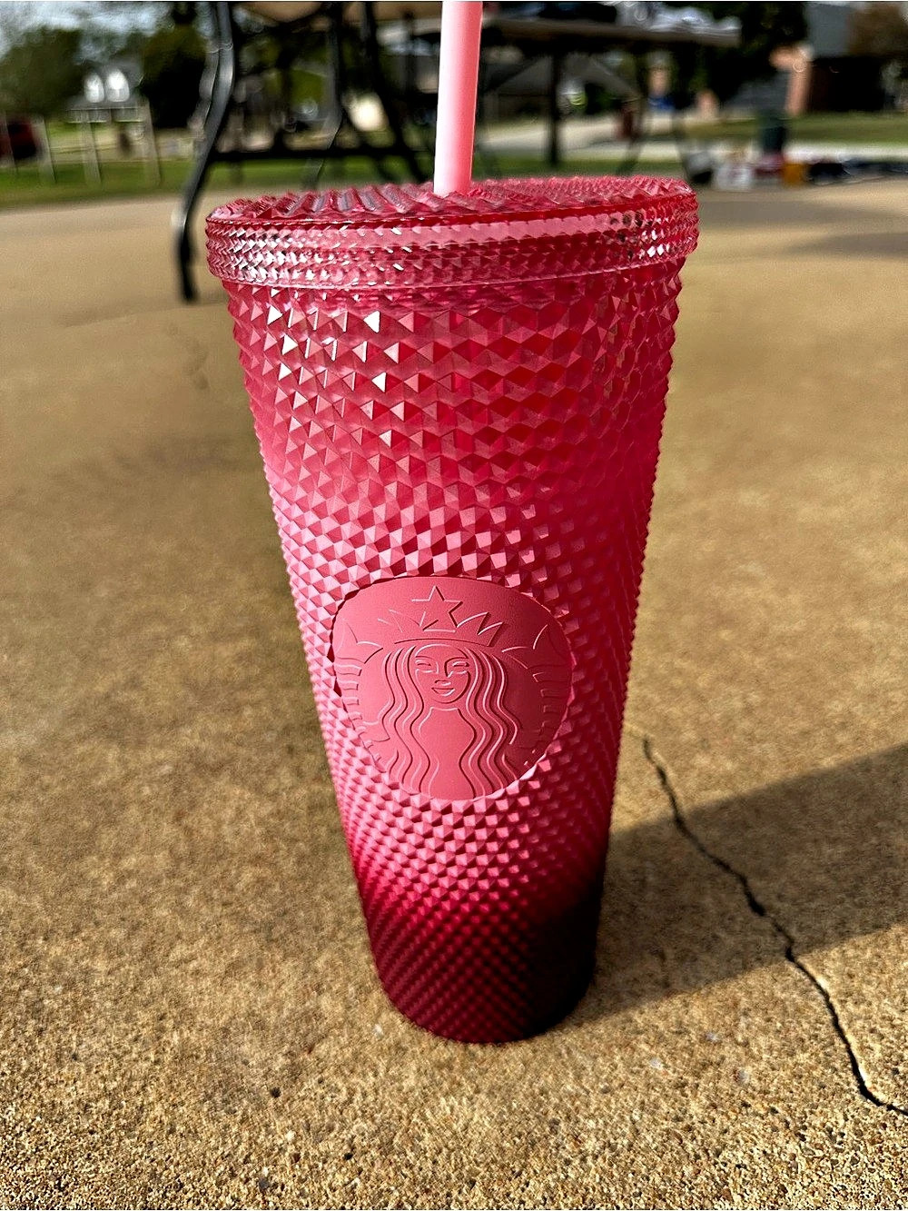 Starbucks Pink Ombre Studded Cold Cup Tumbler